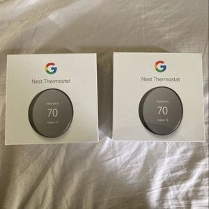 Two (2) NEW Google Nest Thermostats in Charcoal.